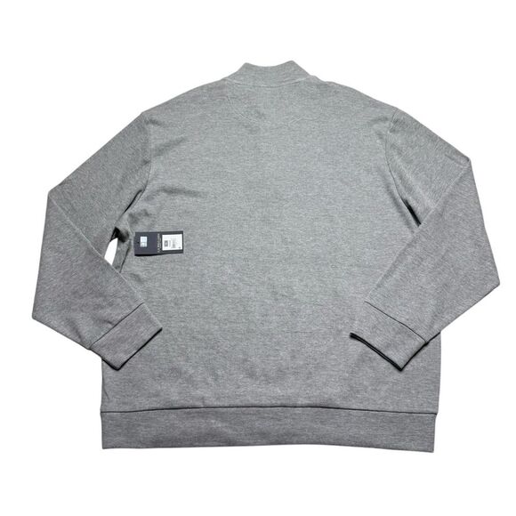 US Polo Assn. Men’s Quarter Zip Ribbed Mock Neck Pullover Sweater Gray Sz 3XL - Picture 6 of 11